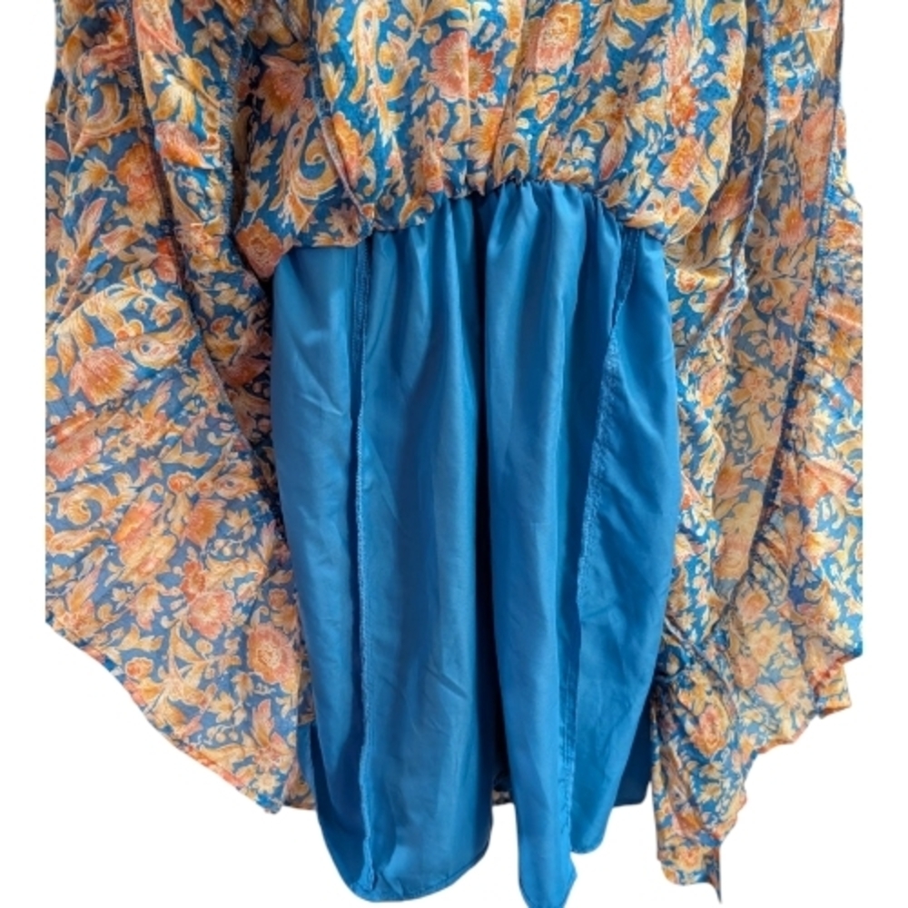 1. State Blue and Orange Floral Mini Dress - Picture 7 of 10